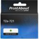PrintAbout Huismerk vervangt Brother TZe-721 Tape Zwart op groen (9 mm)