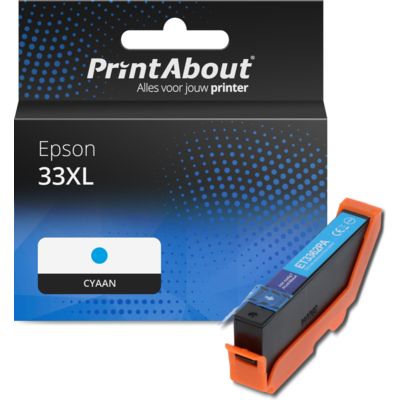 Huismerk Epson 33XL (C13T33624012) Inktcartridge Cyaan Hoge capaciteit