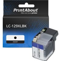 PrintAbout Huismerk vervangt Brother LC-129XLBK Inktcartridge Zwart Hoge capaciteit