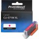 Huismerk Canon CLI-571M XL Inktcartridge Magenta Hoge capaciteit