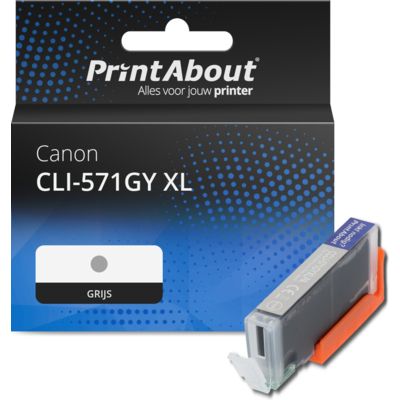Huismerk Canon CLI-571GY XL Inktcartridge Grijs Hoge capaciteit