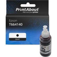 Huismerk Epson T664140 Inktcartridge Zwart