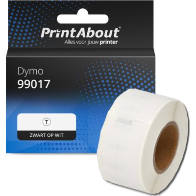 Huismerk Dymo 99017 Etiket Zwart op wit (50 mm x 12  mm)