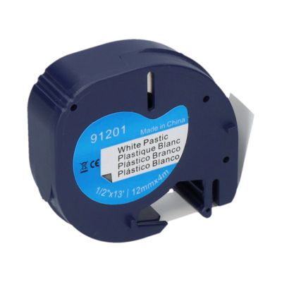 Huismerk Dymo 91201 (S0721610) Tape Zwart op wit (12 mm)