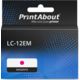 PrintAbout Huismerk vervangt Brother LC-12EM Inktcartridge Magenta