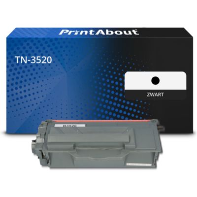 PrintAbout Huismerk vervangt Brother TN-3520 Toner Zwart Extra hoge capaciteit
