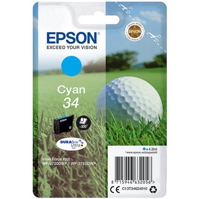 Epson 34 (C13T34624010) Inktcartridge Cyaan