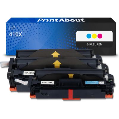 Huismerk HP 410X (CF252XM) Toner 3-kleuren Multipack Hoge capaciteit