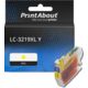 PrintAbout Huismerk vervangt Brother LC-3219XL Y Inktcartridge Geel Hoge capaciteit