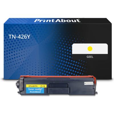 PrintAbout Huismerk vervangt Brother TN-426Y Toner Geel Extra hoge capaciteit