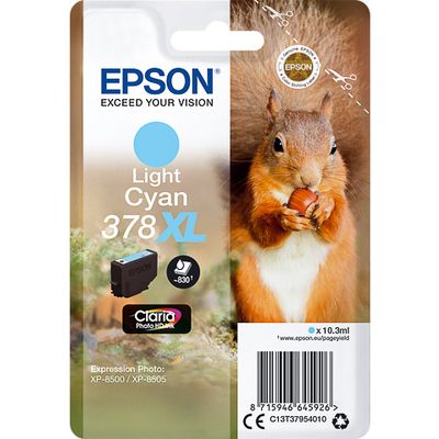 Epson 378XL (C13T37954010) Inktcartridge Licht-cyaan Hoge capaciteit