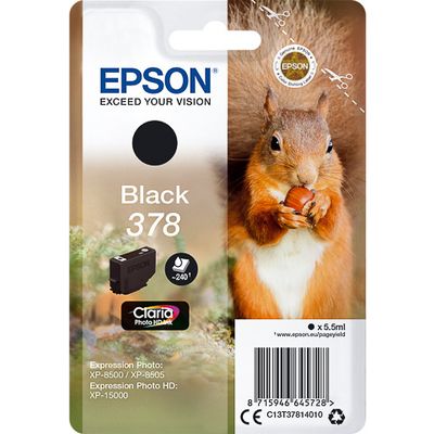 Epson 378 (C13T37814010) Inktcartridge Zwart