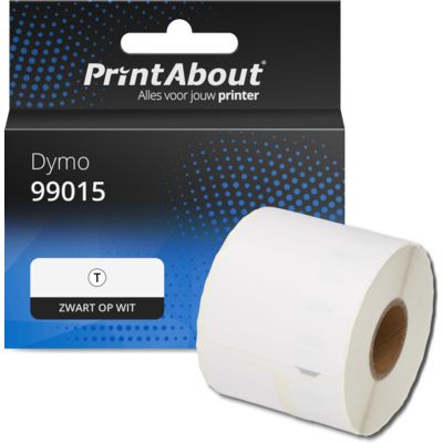 Huismerk Dymo 99015 Etiket Zwart op wit (54 mm x 70  mm)