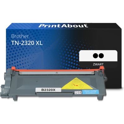 PrintAbout Huismerk vervangt Brother TN-2320 Toner 2x Zwart Extra hoge capaciteit - Multipack