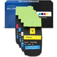 Huismerk Lexmark 80C2HK0 (802HK) Toner 4-kleuren Multipack Hoge capaciteit