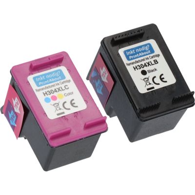 Huismerk HP 304XL (3JB05AE) Inktcartridge Zwart + 3 kleuren Multipack Hoge capaciteit