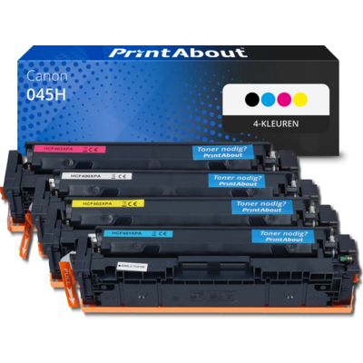 Huismerk Canon 045H Toner 4-kleuren Multipack Hoge capaciteit