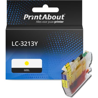 PrintAbout Huismerk vervangt Brother LC-3213Y Inktcartridge Geel Hoge capaciteit