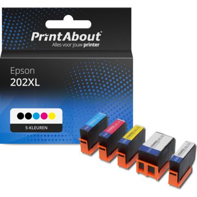 Huismerk Epson 202XL (C13T02E74010) Inktcartridge 5-kleuren Multipack Hoge capaciteit 