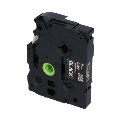 PrintAbout Huismerk vervangt Brother TZe-325 Tape Wit op zwart (9 mm)