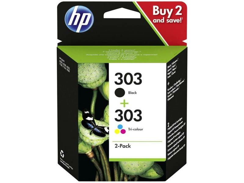 PrintAbout HP 303 (3YM92AE) Inktcartridge Zwart + 3 kleuren Multipack aanbieding