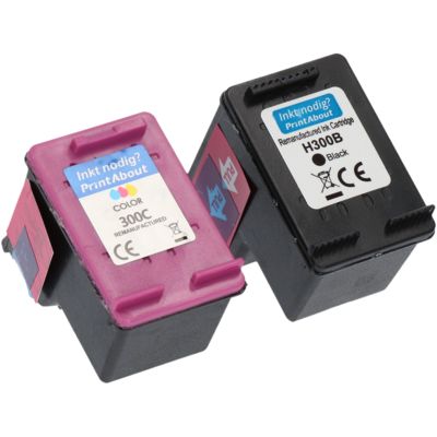 Huismerk HP 300 (CN637EE) Inktcartridge Zwart + 3 kleuren Multipack