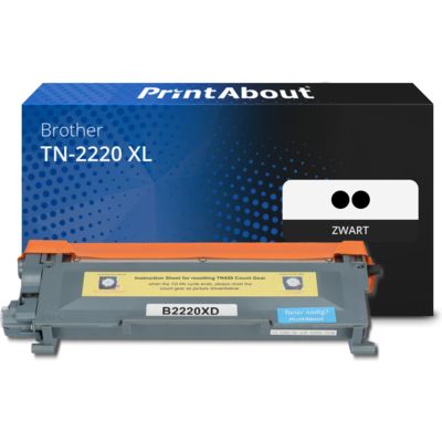 PrintAbout Huismerk vervangt Brother TN-2220 Toner 2x Zwart Extra hoge capaciteit - Multipack
