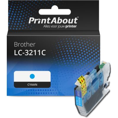 Huismerk Brother LC-3211C Inktcartridge Cyaan Hoge capaciteit