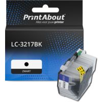PrintAbout Huismerk vervangt Brother LC-3217BK Inktcartridge Zwart Hoge capaciteit