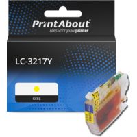 PrintAbout Huismerk vervangt Brother LC-3217Y Inktcartridge Geel Hoge capaciteit