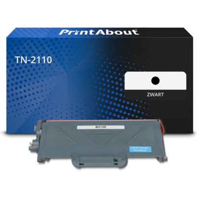 PrintAbout Huismerk vervangt Brother TN-2110 Toner Zwart