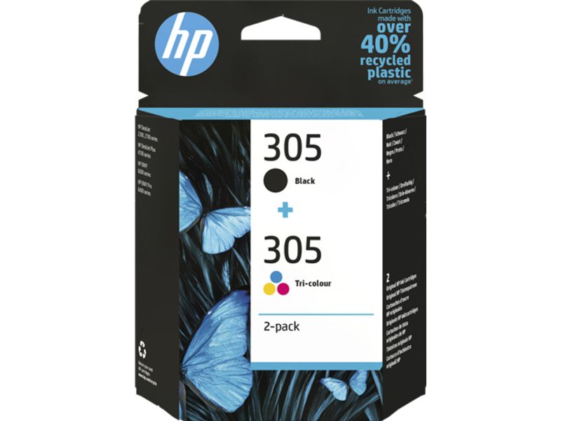 PrintAbout HP 305 (6ZD17AE) Inktcartridge Zwart + 3 kleuren Multipack aanbieding