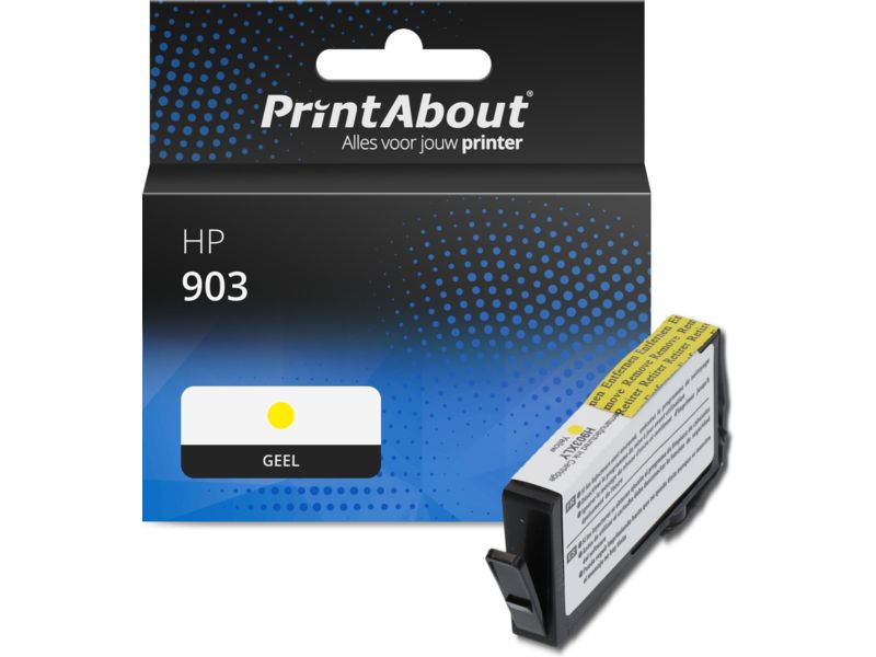 PrintAbout huismerk Inktcartridge 903 (T6L95AE) Geel Geschikt voor HP