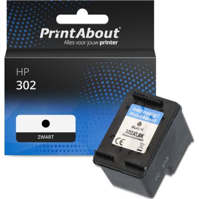 Huismerk HP 302 (F6U66AE) Inktcartridge Zwart
