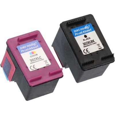 Huismerk HP 302 (X4D37AE) Inktcartridge Zwart + 3 kleuren Multipack
