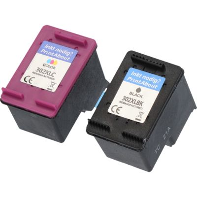 Huismerk HP 302 (X4D37AE) Inktcartridge Zwart + 3 kleuren Multipack