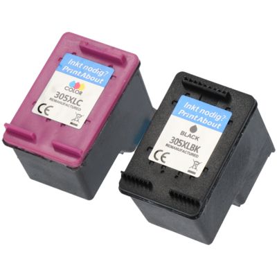 Huismerk HP 305 (6ZD17AE) Inktcartridge Zwart + 3 kleuren Multipack