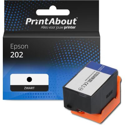 Huismerk Epson 202 (C13T02E14010) Inktcartridge Zwart