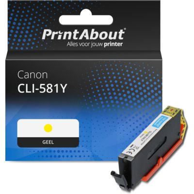 Huismerk Canon CLI-581 Y Inktcartridge Geel 