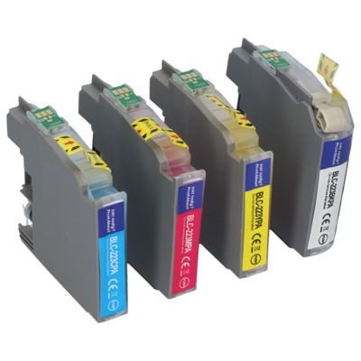 PrintAbout Huismerk vervangt Brother LC-221VALBP Inktcartridge 4-kleuren Multipack