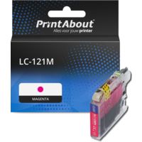 PrintAbout Huismerk vervangt Brother LC-121M Inktcartridge Magenta