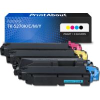 Huismerk Kyocera TK-5270K/C/M/Y Toner Zwart + 3 kleuren Multipack
