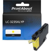 PrintAbout Huismerk vervangt Brother LC-3235XLYP Inktcartridge Geel Hoge capaciteit