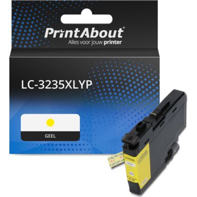 PrintAbout Huismerk vervangt Brother LC-3235XLYP Inktcartridge Geel Hoge capaciteit