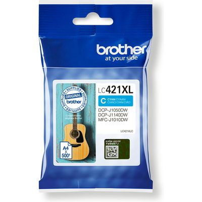 Brother LC-421XLC Inktcartridge Cyaan Hoge capaciteit