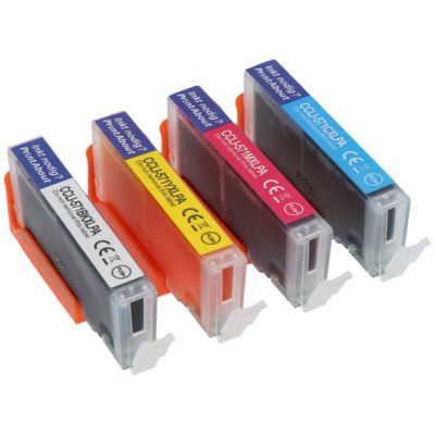 Huismerk Canon CLI-571BK/C/M/Y Inktcartridge 4-kleuren Multipack
