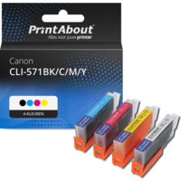 Huismerk Canon CLI-571BK/C/M/Y Inktcartridge 4-kleuren Multipack
