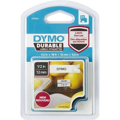 vhbw Label Tape Vervanging voor Dymo 45800, D1 voor Label Printer 19mm Zwart op Transparant