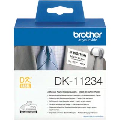 Brother DK- 11234 Etiket Zwart op wit