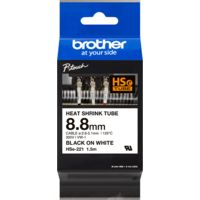 Brother HSe-221 Tape Zwart op wit (8.8 mm)